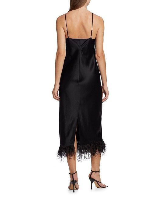 Cami NYC Raven Feather Midaxi Slip Dress in Black Lyst