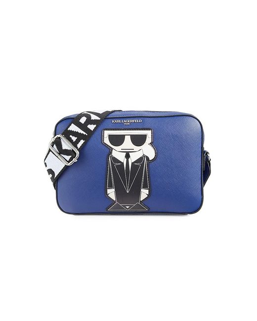 Karl Lagerfeld Maybelle Faux Leather Camera Crossbody Bag in Blue ...