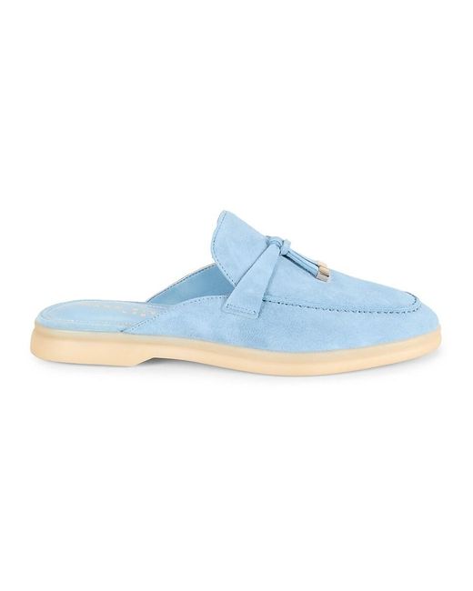 Marc Fisher Blue Tassel Suede Loafers