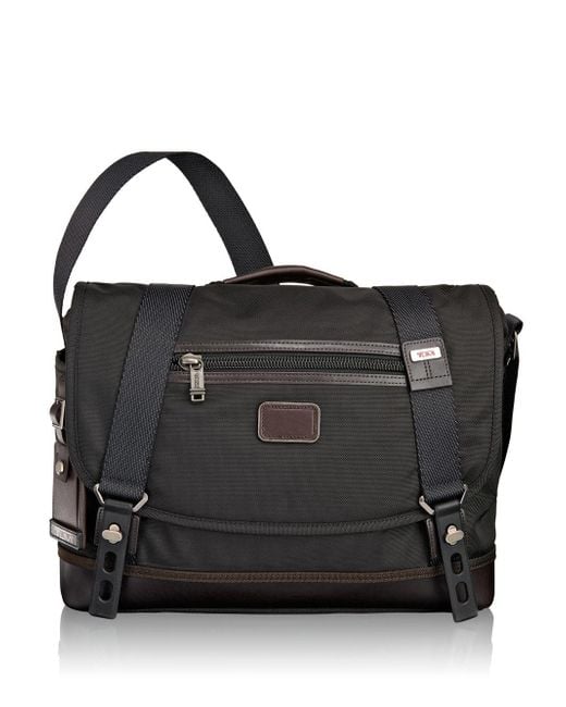 Tumi Black Alpha Bravo Foster Messenger Bag for men