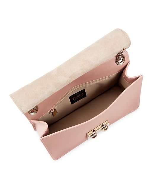 Furla Pink Bella Leather Crossbody Bag