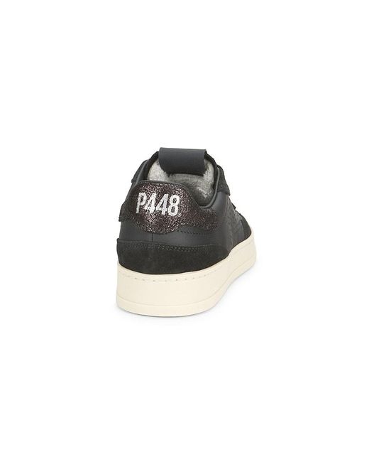 P448 Black Bali Low-top Leather Sneakers