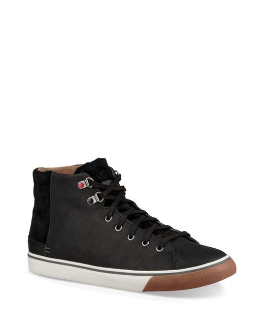 Ugg Black Casual Leather Sneakers for men