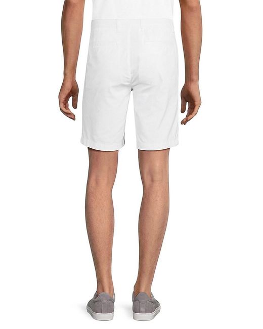 Theory White Zaine Solid Shorts for men