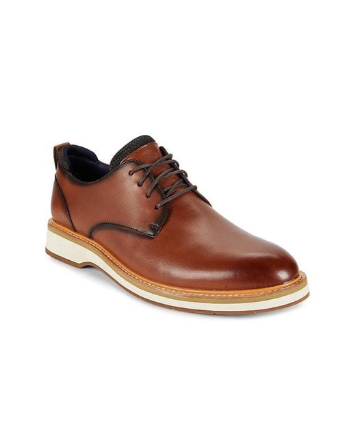 Cole Haan Brown Leather Derby Shoes for men