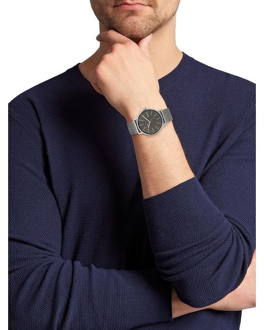 Skagen 40mm Stainless Steel Bracelet Watch in Grey for Men | Lyst UK