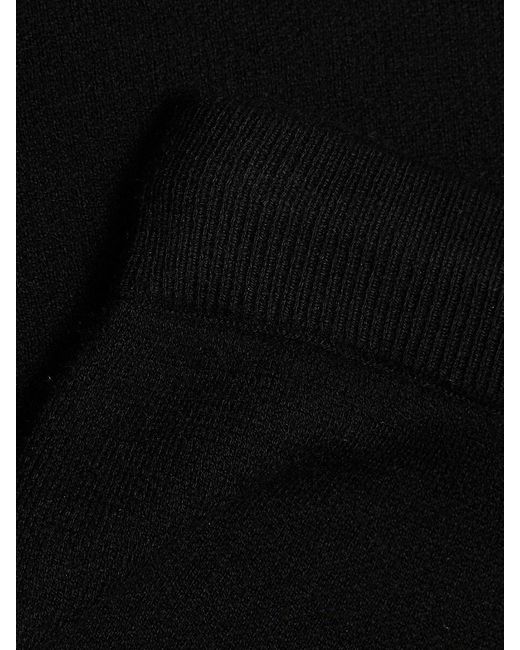 Saks Fifth Avenue Black Stretch Knit Drawstring Miniskirt