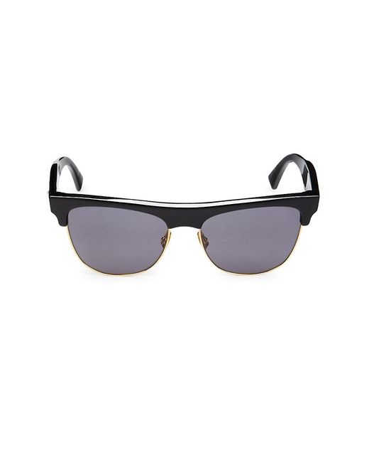 Bottega Veneta Black 55mm Browline Sunglasses