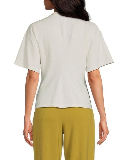 Proenza Schouler Blue Solid Boxy Top