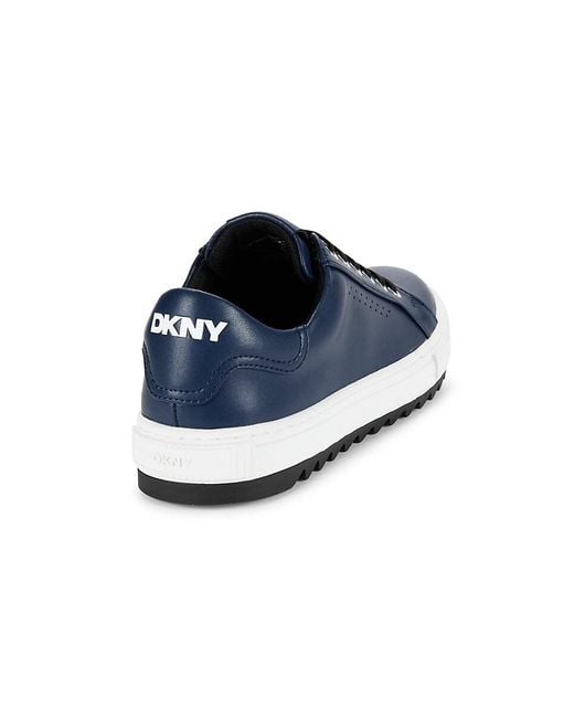 DKNY Black Leather Sneakers for men
