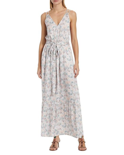 Splendid Multicolor Gisella Printed Tie-Waist Maxi Dress