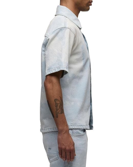 Hudson Blue Sun-Bleached Short-Sleeve Shirt for men