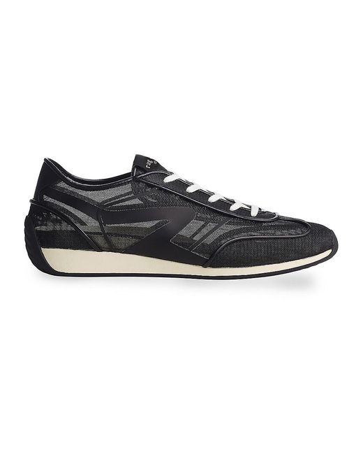 Rag & Bone Black Retro Runner Slim Mesh Sneakers