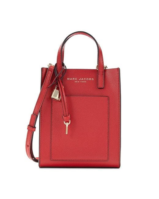 Marc Jacobs Red Micro Mini Leather Tote