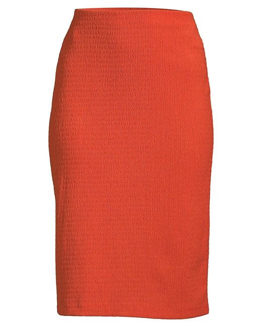 Calvin Klein Textured Pencil Skirt in Natural | Lyst