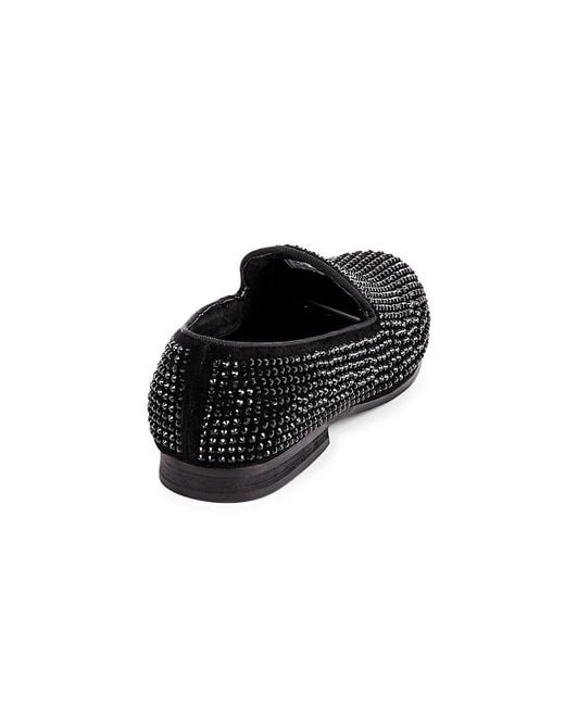 Steve Madden P Diddz Textured Smoking Slippers in Black for Men