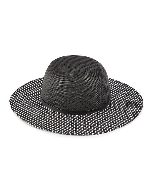 Karl Lagerfeld Black Herringbone Sun Hat