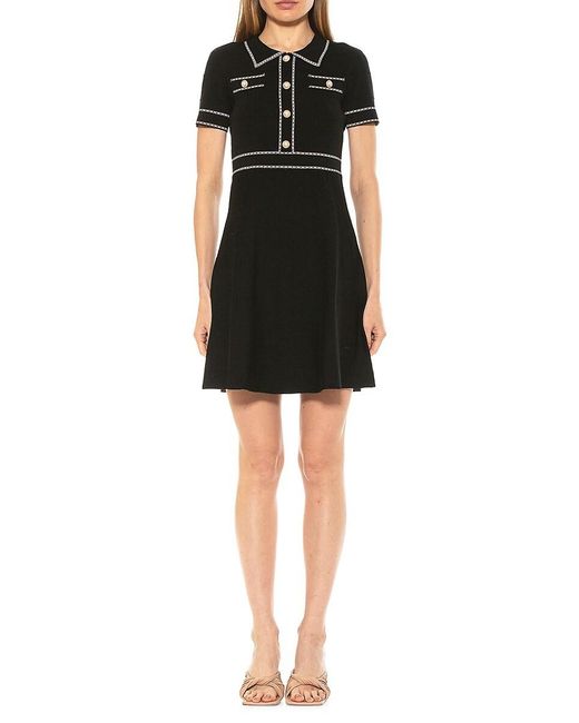 Alexia Admor Jenna Knit Fit&flare Dress in Black Lyst