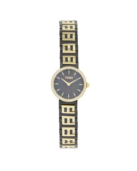 Fendi Metallic Forever Two-Tone Stainless Steel & 0.16 Tcw Diamond Bracelet Watch/19Mm