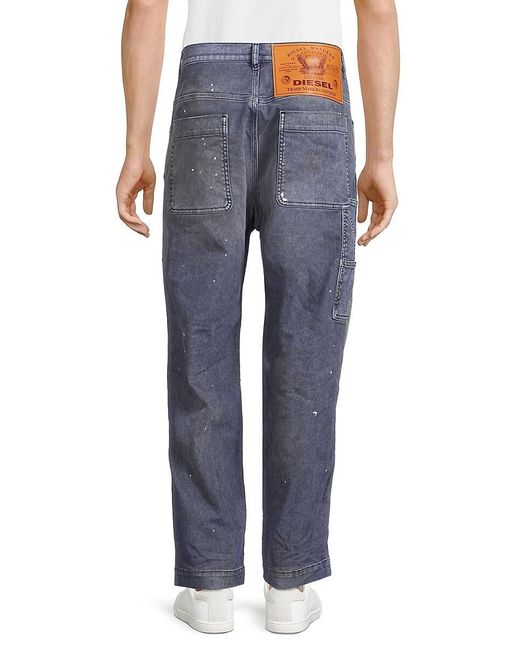 DIESEL Blue Franky High Rise Straight Fit Jeans for men