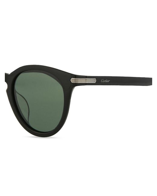 Cartier Green 49mm Round Sunglasses