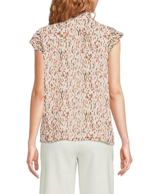 Calvin Klein White Abstract Print Top