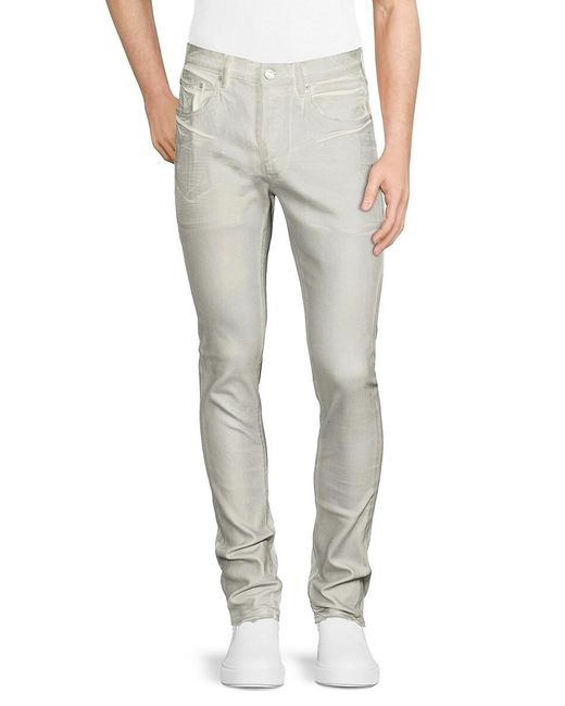 Purple Brand Gray Pearl Distressed Jeans for men