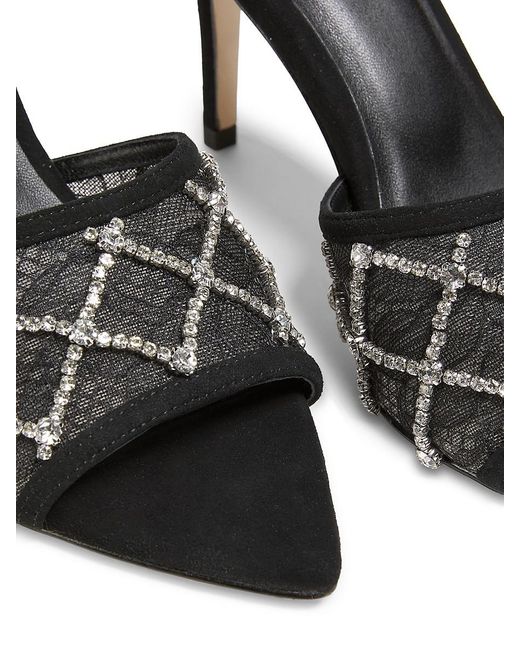 L'Agence Black Fernande 85Mm Embellished Stiletto Heel Mules