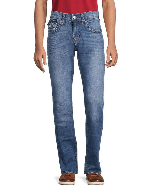 True Religion Blue Ricky Relaxed Straight Fit Jeans for men