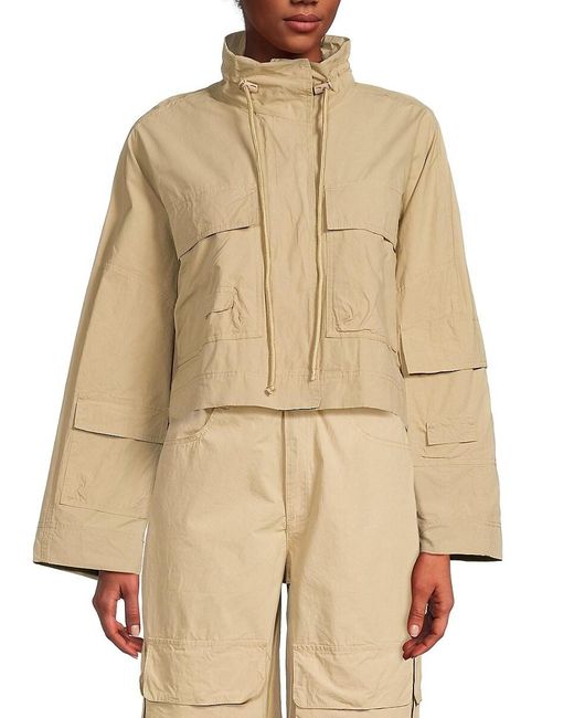 Walter Baker Natural Ronnie Cropped Cargo Jacket