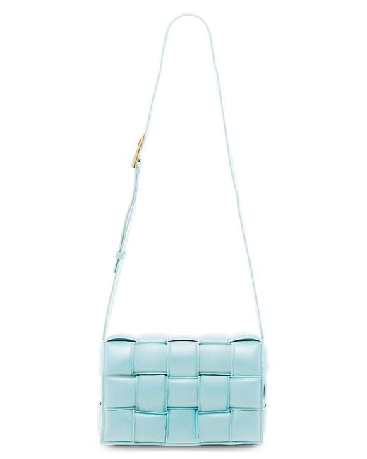 Bottega Veneta Blue The Cassette Padded Leather Crossbody Bag