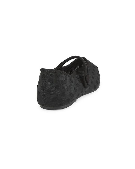 Saks Fifth Avenue Black Dot Ballet Flats