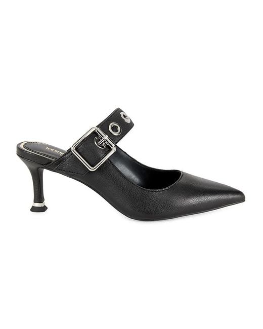 Kenneth Cole Black Urma Buckle Pumps