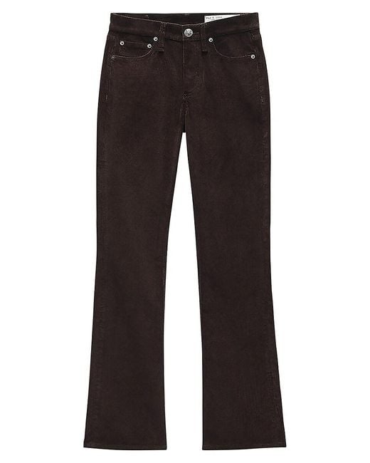 Rag & Bone Black Peyton Corduroy Flared Pants