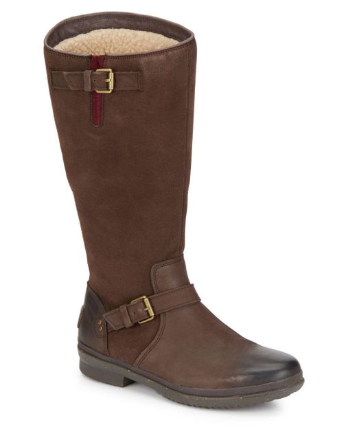 UGG Thomsen Uggpure-lined Suede & Leather Boots in Brown | Lyst UK