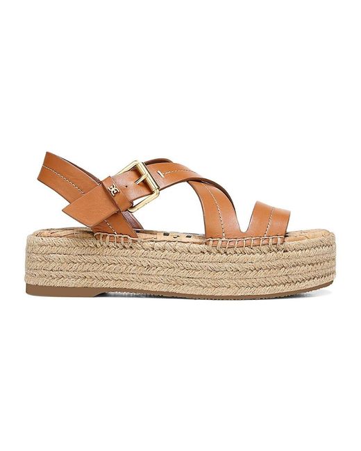 Sam Edelman Leather Aisling Espadrille Platform Sandals | Lyst