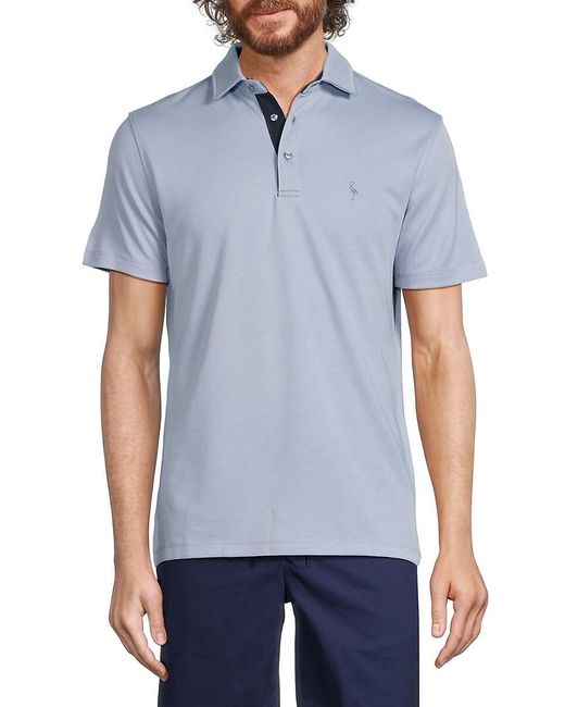 Tailorbyrd Blue Contrast Polo for men