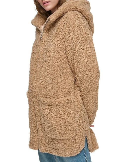 Andrew Marc Black Seneca Faux Fur Teddy Coat