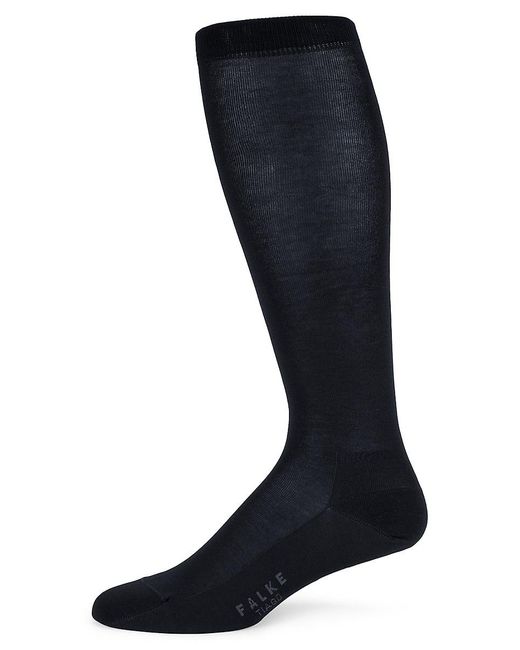 Falke Black Energizing Logo Knee High Socks for men