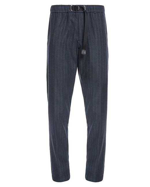 White Sand Red Houndstooth Flat-Front Pants for men