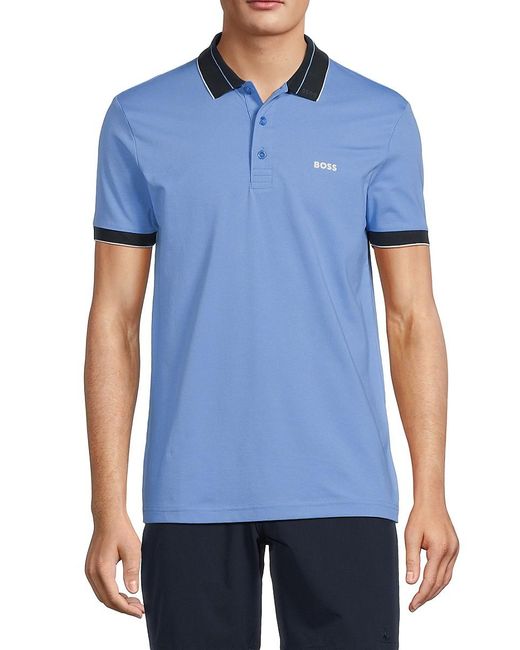 BOSS by HUGO BOSS Paule Slim Fit Logo Polo in Blue for Men | Lyst Canada