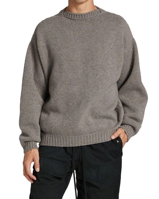 Fear Of God Gray Overlapped Sweater for men