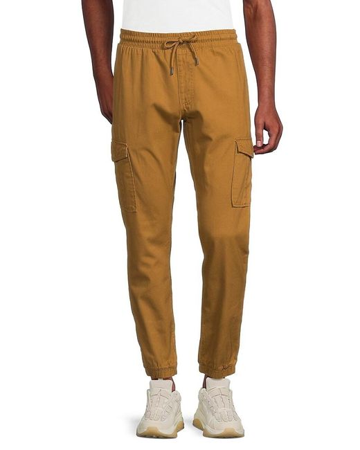 Buffalo David Bitton Natural Zayne Drawstring Joggers for men