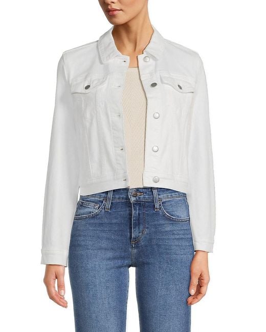Joe's Jeans White The Spread Collar Cropped Jacket