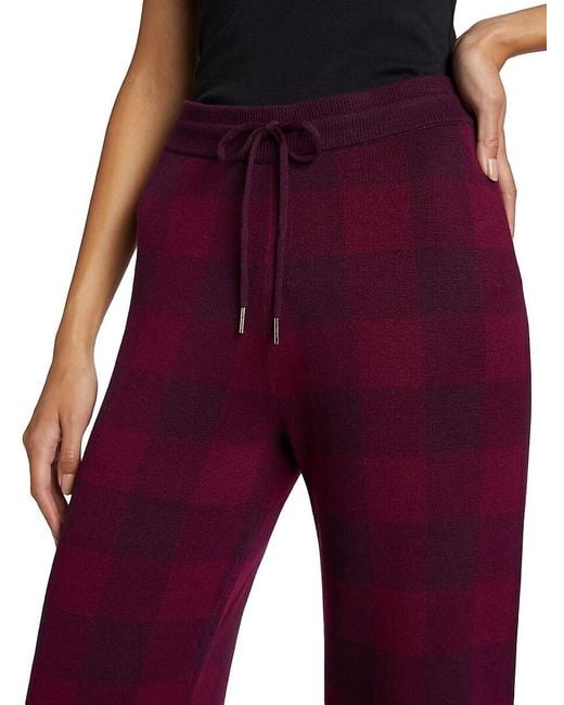 Saks Fifth Avenue Natural Houndstooth High-Rise Straight-Leg Pants