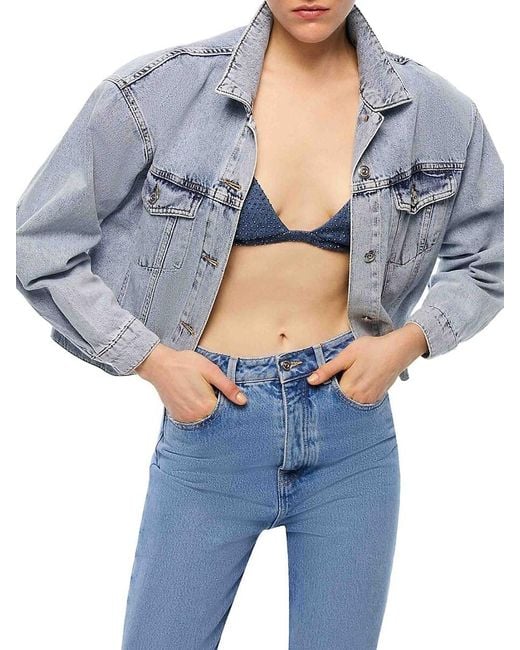 Nocturne Blue Cropped Denim Jacket