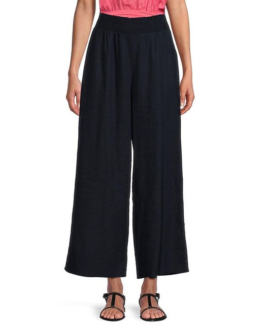 Ellen Tracy Striped Linen Blend Wide Leg Pants in Blue | Lyst Canada