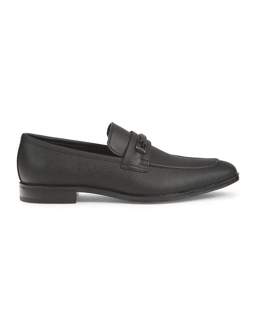 Guess Black Hollas Logo Bit Loafers for men