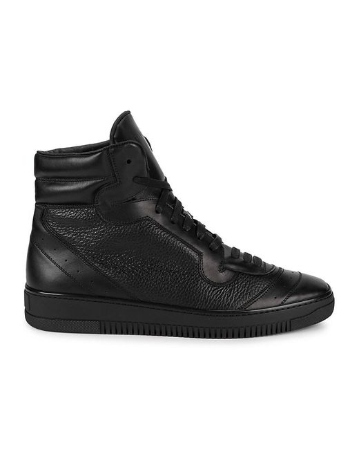 John Galliano Black High-top Leather Sneakers for men