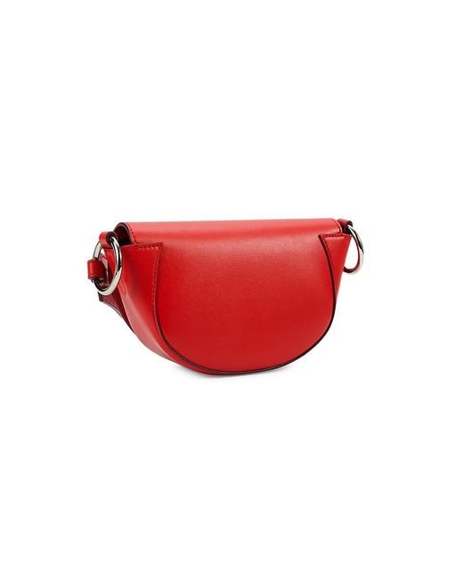 Stella McCartney Red Logo Flap Vegan Leather Shoulder Bag